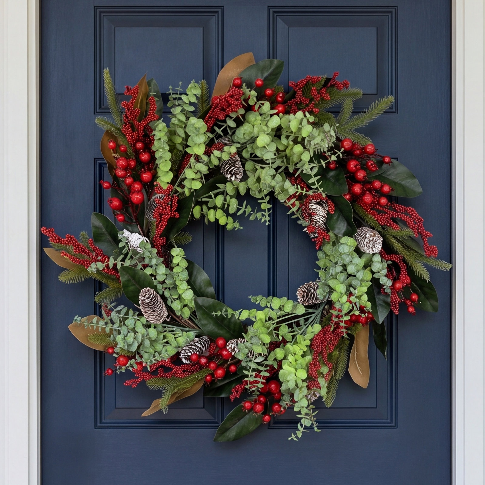 24" Handcrafted Pinecone Christmas Wreath