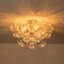 Aniek 3-Light Clear Ribbed Glass Bubble Semi Flush Mount Ceiling Light Fixture-69917214