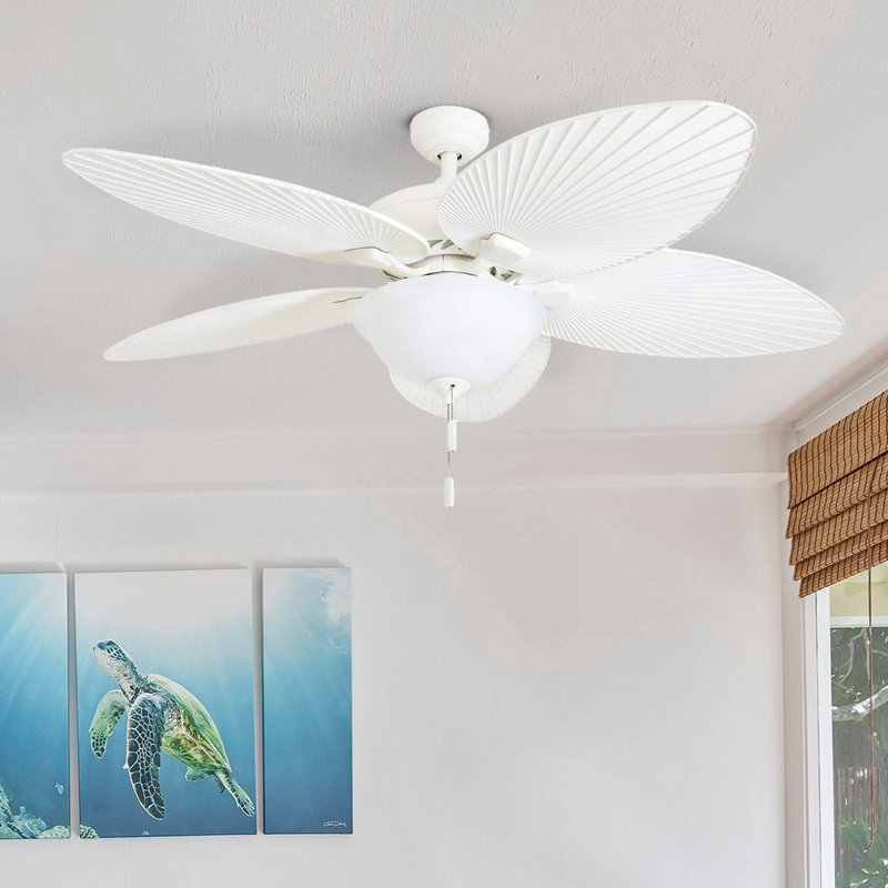 Palm Valley 52" Tropical Ceiling Fan, White