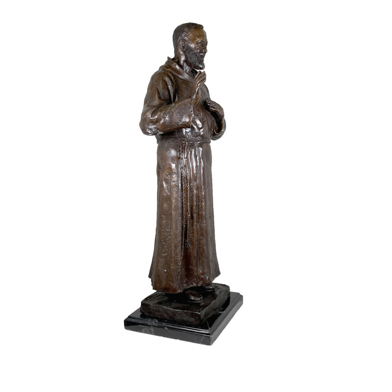 Sculpture bronze de dessus de table St. Pio de Pietrelcina