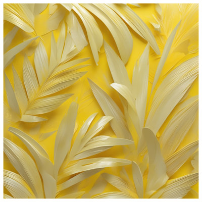 Yellow Palm Leaves Comforter