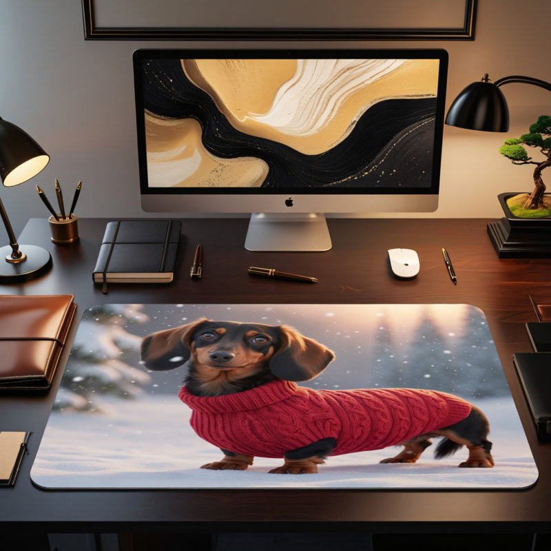 Polyester Desk Pad, 14.4x12.1