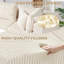 Canapé modulaire en velours côtelé de 104 pouces, canapé désossé en velours côtelé pour salon, canapé modulaire en L avec repose-pieds amovible et siège profond, sans assemblage requis, beige-1258803287
