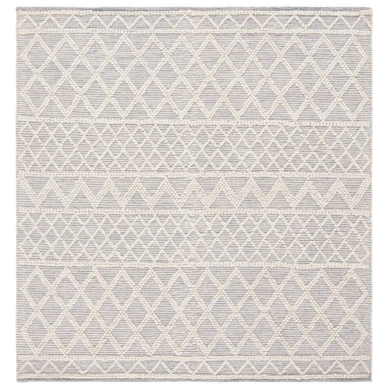 Jacques Hand-Woven Wool and Cotton Southwestern Rug , Square 6'