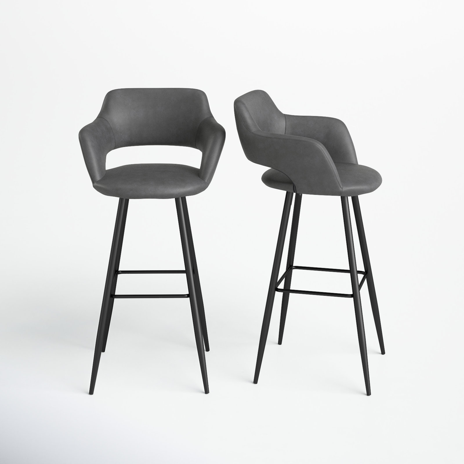 Lake Bar and Counter Stool, Gray, Bar Stool (30" Seat Height)