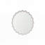 Miroir mural rond blanc, cadre ondulé