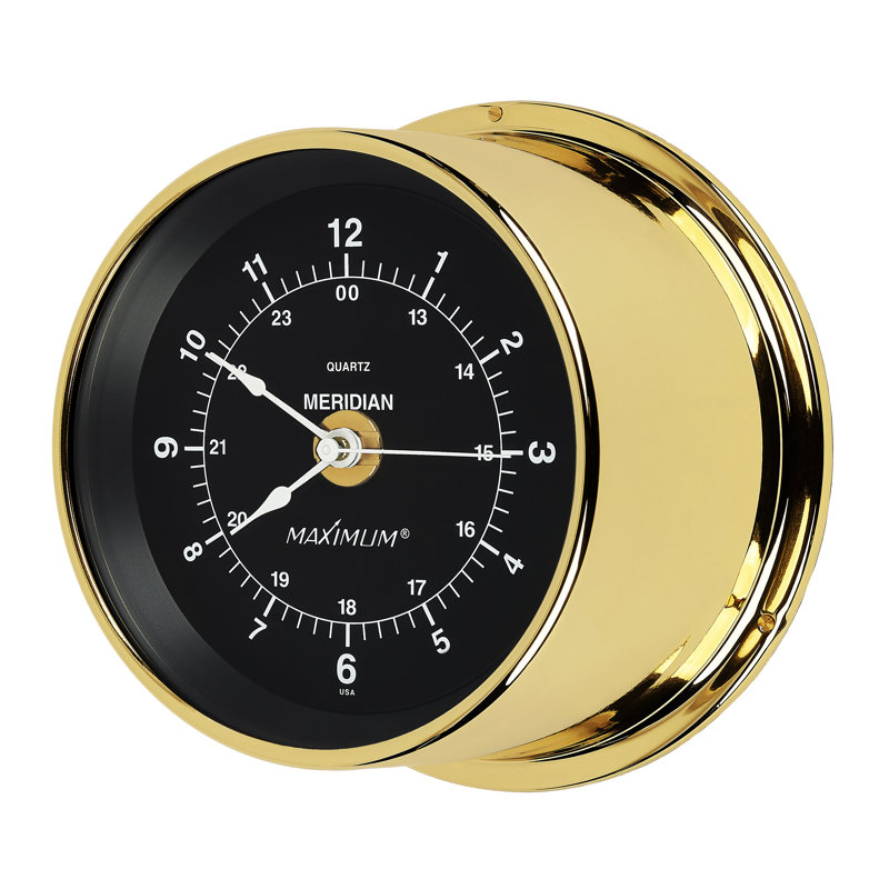 Meridian 6.5" Wall Clock, Black