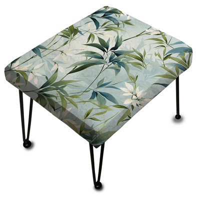 Bamboo Tranquility Tropical - Repose-pieds rectangulaire Tropical