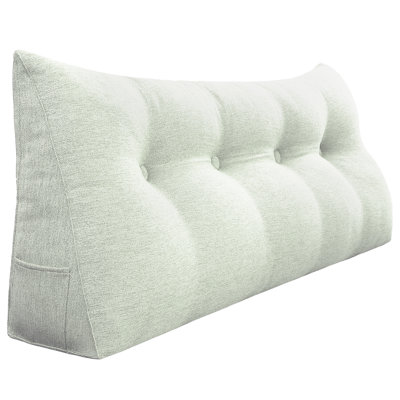 Sit-up Back Comfort Large Triangular Bolster Headboard Reading Wedge Pillow Compression
