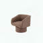 Fauteuil d'appoint pivotant classique, tissu semblable au lin et siège rembourré