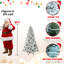 Arbre de Noël enneigé 6 pi avec 300 lumières blanches chaudes, 779 pointes, installation facile, base en métal pour arbre d'hiver, finition, fil mémoire, décor d'ambiance de support stable-1370132076