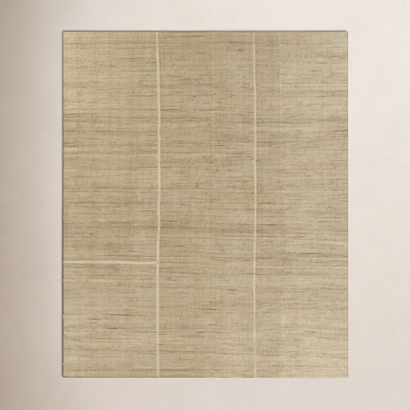 Striped Area Rug in Tan, Rectangle 8' x 11'
