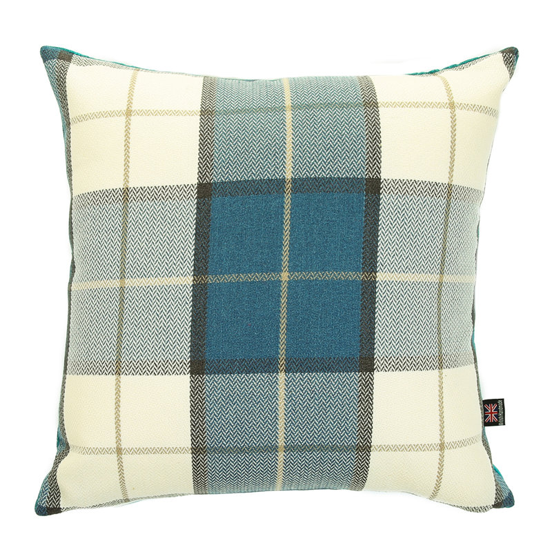 Chaisson Plaid Rectangular Cushion, Blue, 28cm x 28cm