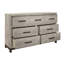 Commode 7 tiroirs avec quincaillerie de bar en métal pour la chambre à coucher