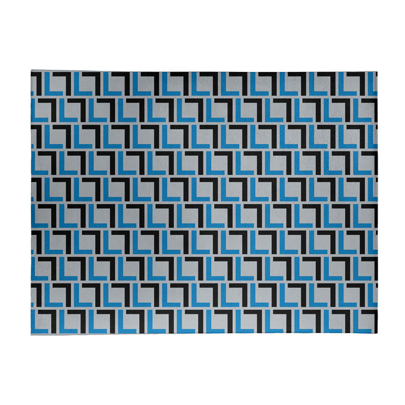 Geometric Indoor Rug, Rectangle 5' x 7'