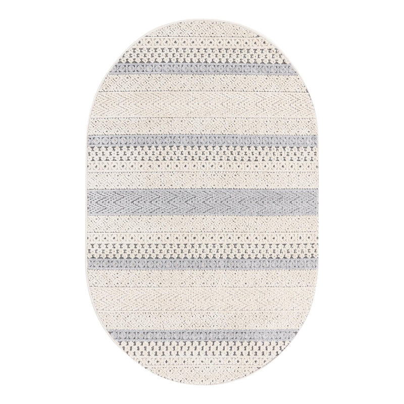 Tayla Striped Indoor Rug, Oval 4' x 6'