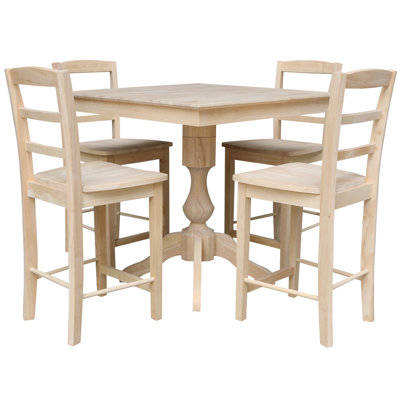 Chaqueta 5 - Piece Counter Height Solid Wood Dining Set