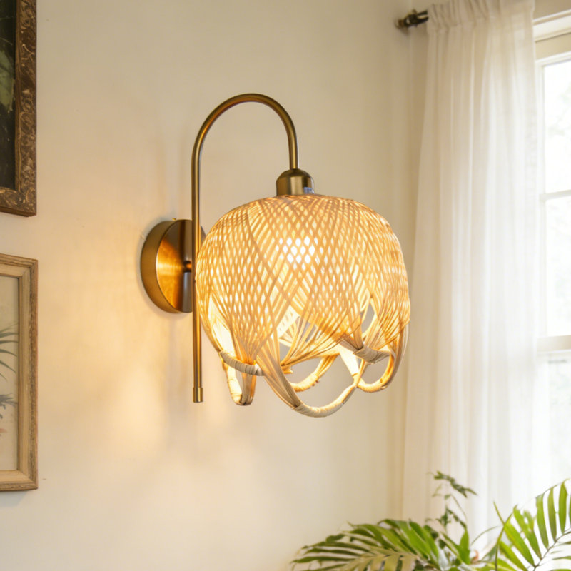 1 - Light Farmhouse Boho Armed Sconce