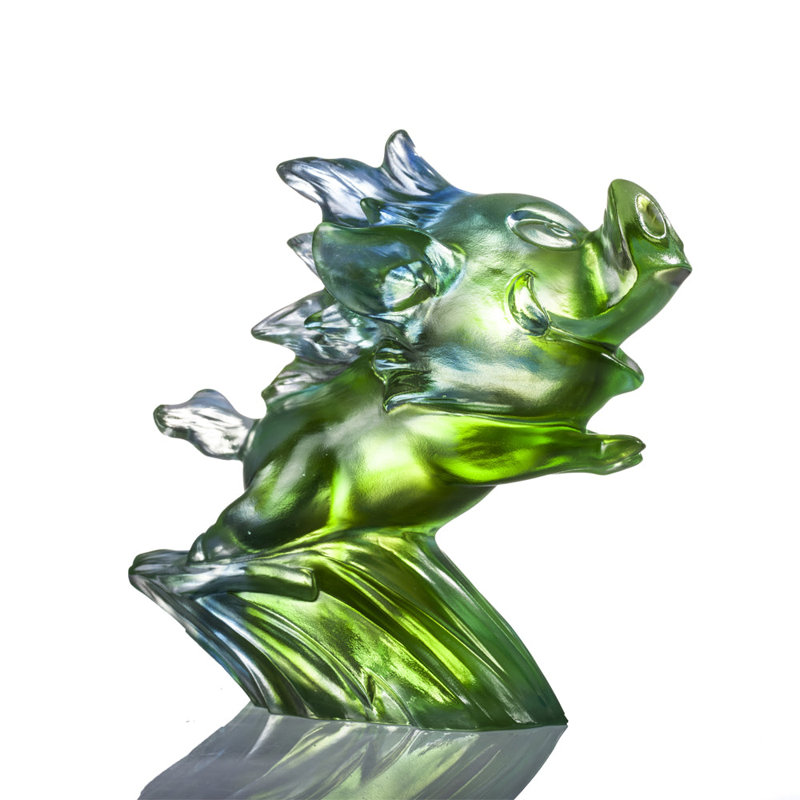 Crystal Animal, Pig, In Pursuit of Dreams, Bluish/Green Clear