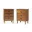 Lafever Mid-Century Modern Minimalist 3-Drawer Solid Wood Nightstands-796216484