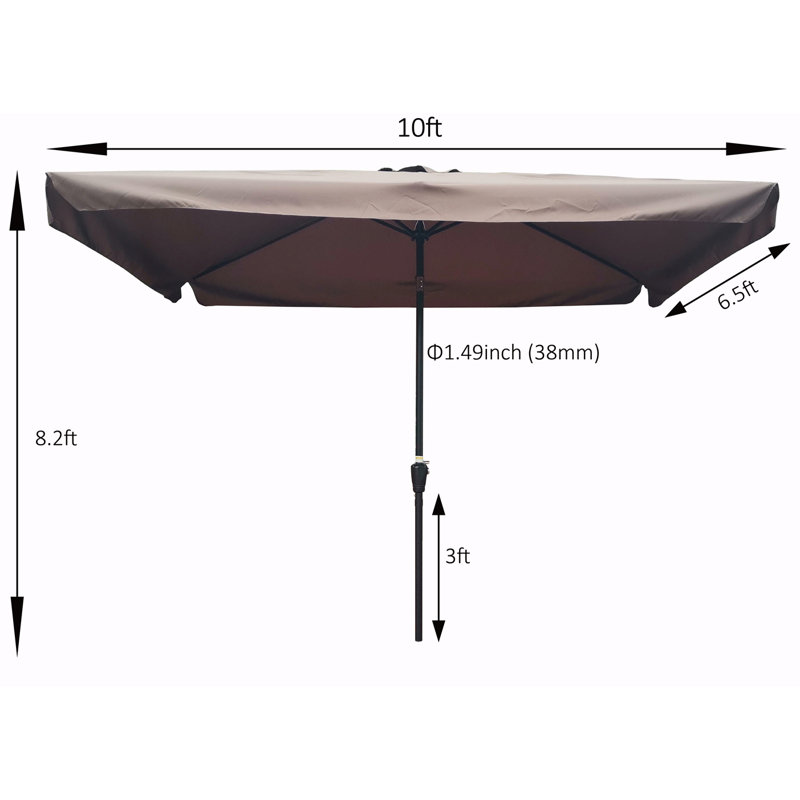 Contrepoids de parasol de balcon 120 po Sibeal inclus, Chocolat
