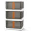 Ensemble de 3 paniers de rangement pliables et rangement blanc