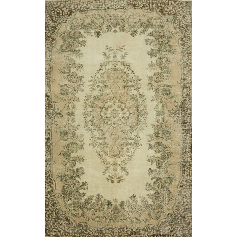 Tapis floral rétro 6 x 9