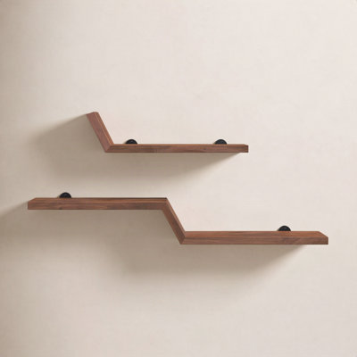 Marv 36" Mango Wood Floating Shelf
