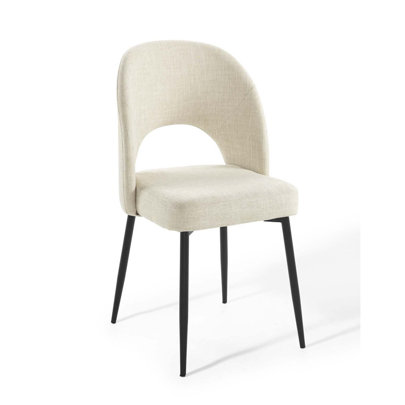 Modway Rouse Upholstered Fabric Dining Side Chair, Beige, 1