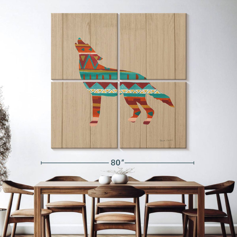 Brampt Southwestern Vibes II On Walnut, 74" H x 74" W