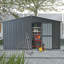 Backyard Storage Shed With Windows-125847257