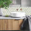 Carreau de dosseret hexagonal brillant Vamos Tile