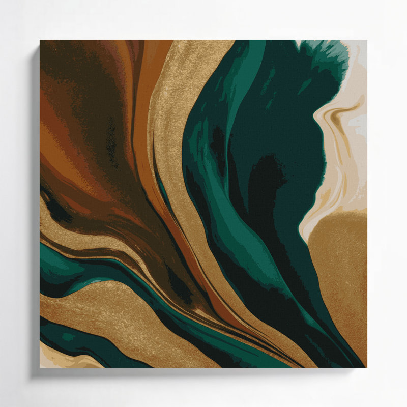 Art abstrait sur toile abstraite 69, H 12 po x l 12 po