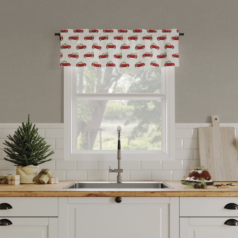 Rangée de rideau de cuisine semi-diaphane Keicha, L 54 po x L 36 po