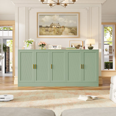 71''W Large Sideboard with 3 Adjustable Shelves