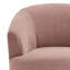 Fauteuil pivotant rembourré Aleshire avec piètement en bois, chêne et tissu argileux-1406696470