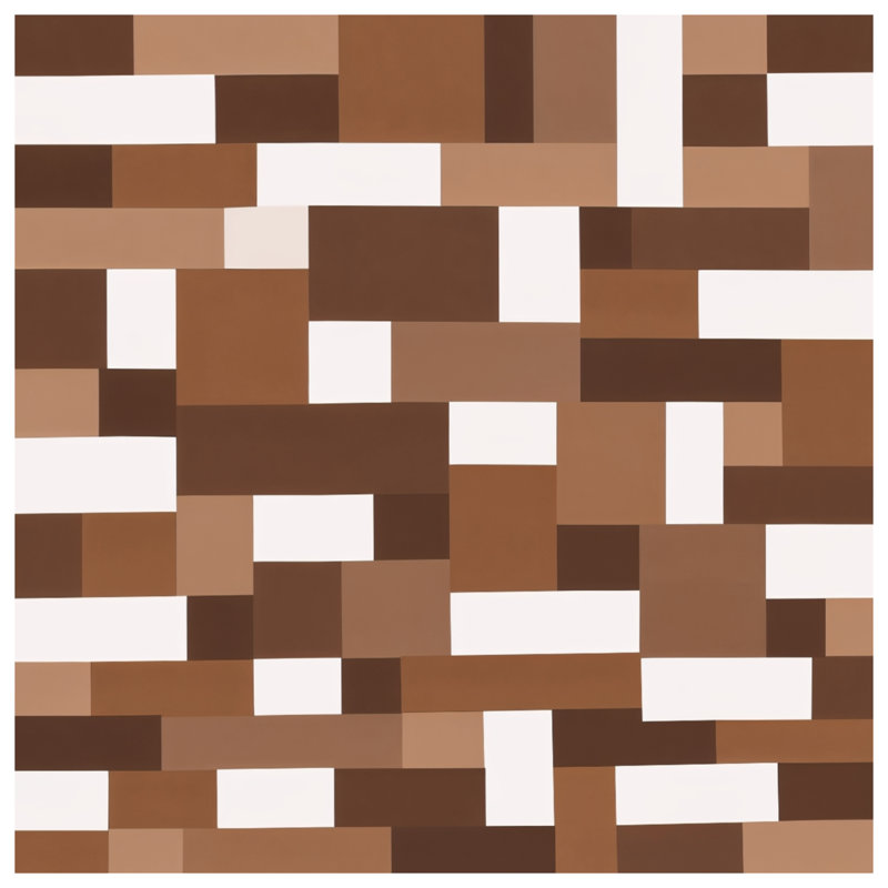 Brown White Geometric Blocks Blankets, 60in W x 80in H