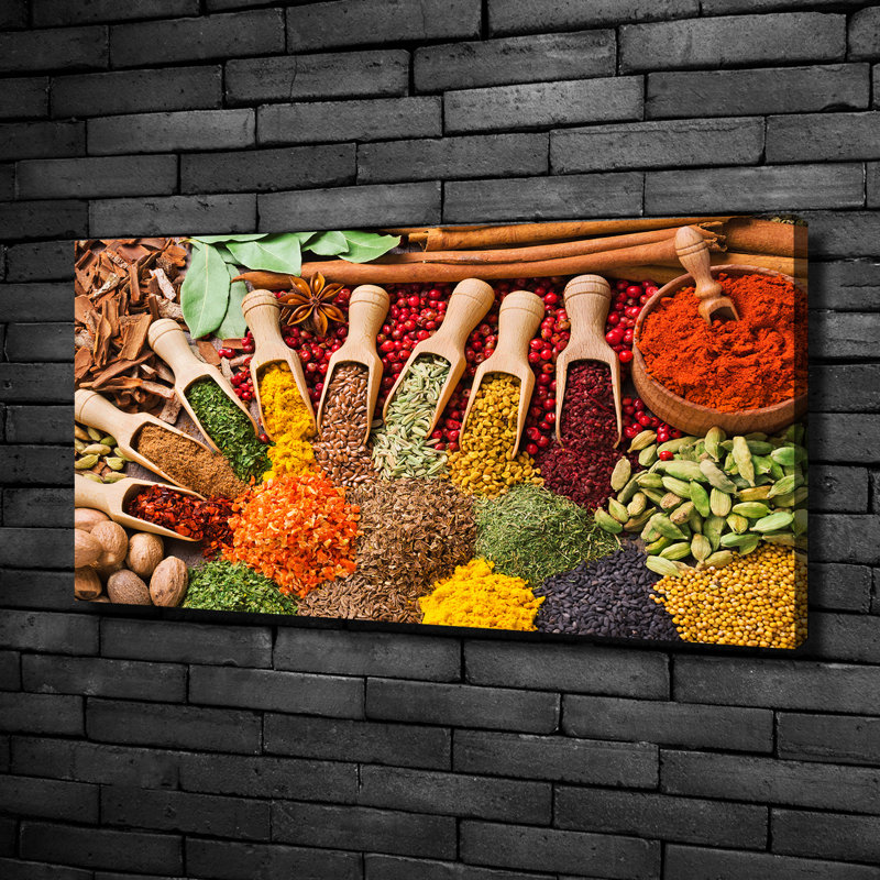 Colourful Spices - No Frame Print on Canvas