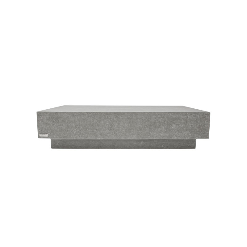 Tevere 60" Rectangular Concrete Coffee Table, Space Grey