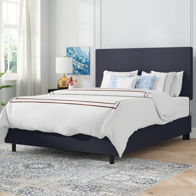 Lit tapissier standard Arianna, Sergé Performance blanc, Grand