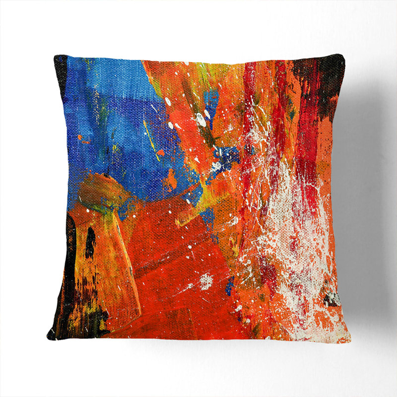 Abstract Square Throw Cushion, 40 x 40 cm, Stone