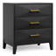 Table de chevet 3 tiroirs Modern Black-182300332