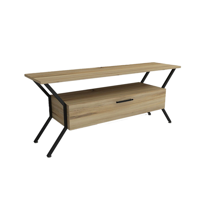 Alburnett TV Stand, Natural/Black