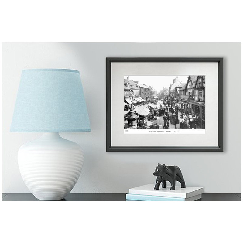 Market Drayton, Market Day 1911 - Single Picture Frame Print, 60cm H x 80cm W x 2.3cm D