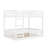 Full Over Full Wood Bunk Bed With Ladder Guardrails-505682077