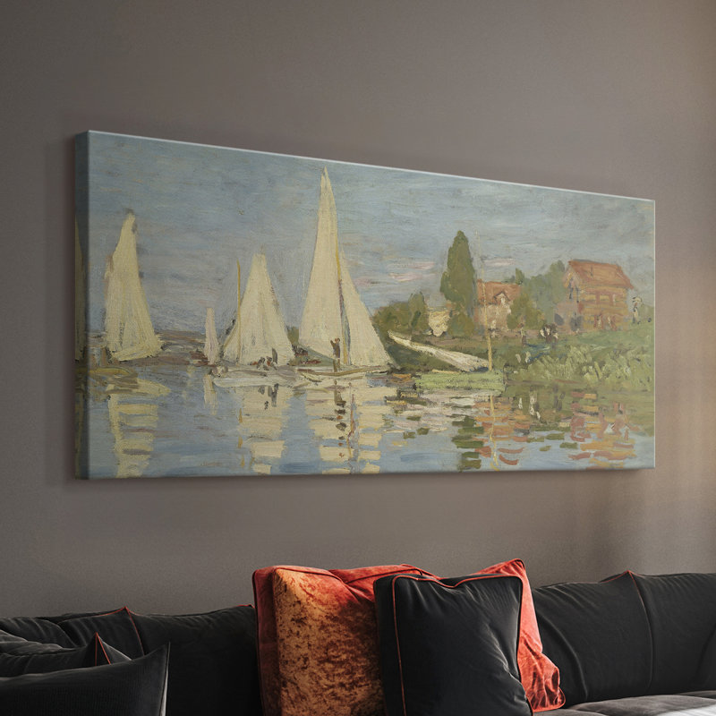 Nautical Series-CDLXIX- Toile tendue avec châssis - Prêt à accrocher, H 24 po x l 48 po