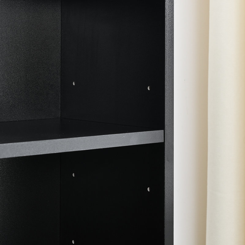 Tour multimédia à 8 niveaux, meuble de rangement mince pour CD, bibliothèque double multifonctionnelle pour bureau à domicile, combinaison élégante de placards hauts et bas, structure stable, montage facile, 3A