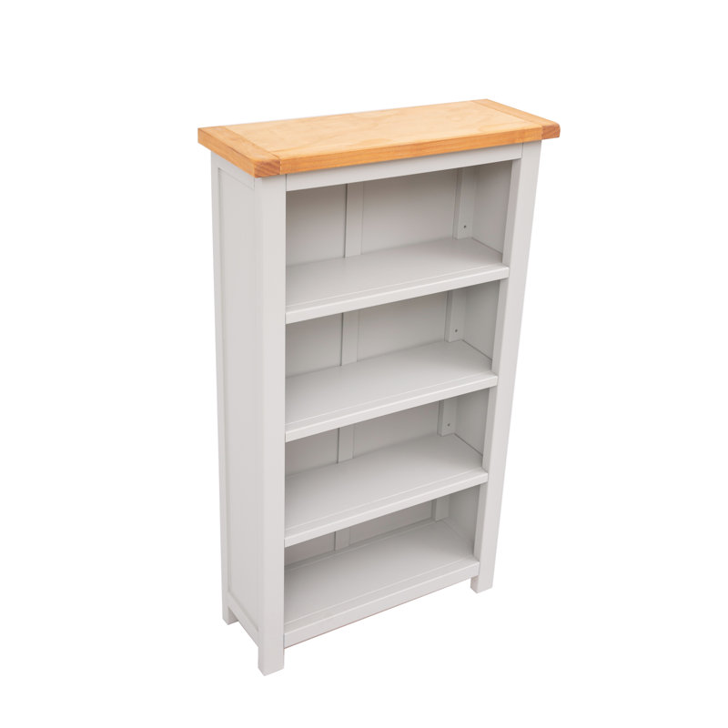 Venice 120cm H Standard Bookcase, (4 Shelves) 120cm H x 70cm W x 25cm D, Light Grey