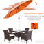 Parasol de patio orange 9 pi. 3 avec des caractéristiques pratiques. Ouverture de la manivelle et réglage de l'inclinaison. Convient à une terrasse, une cour ou une pelouse. 3 ventilés. Matériaux. 13,3 lb 7,85 po Hauteur du produit Grand parasol d'extérieur