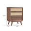 Commode d'appoint simple en bois massif de rotin
